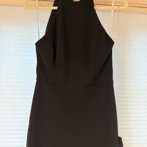 Elegant Black Halter Dress